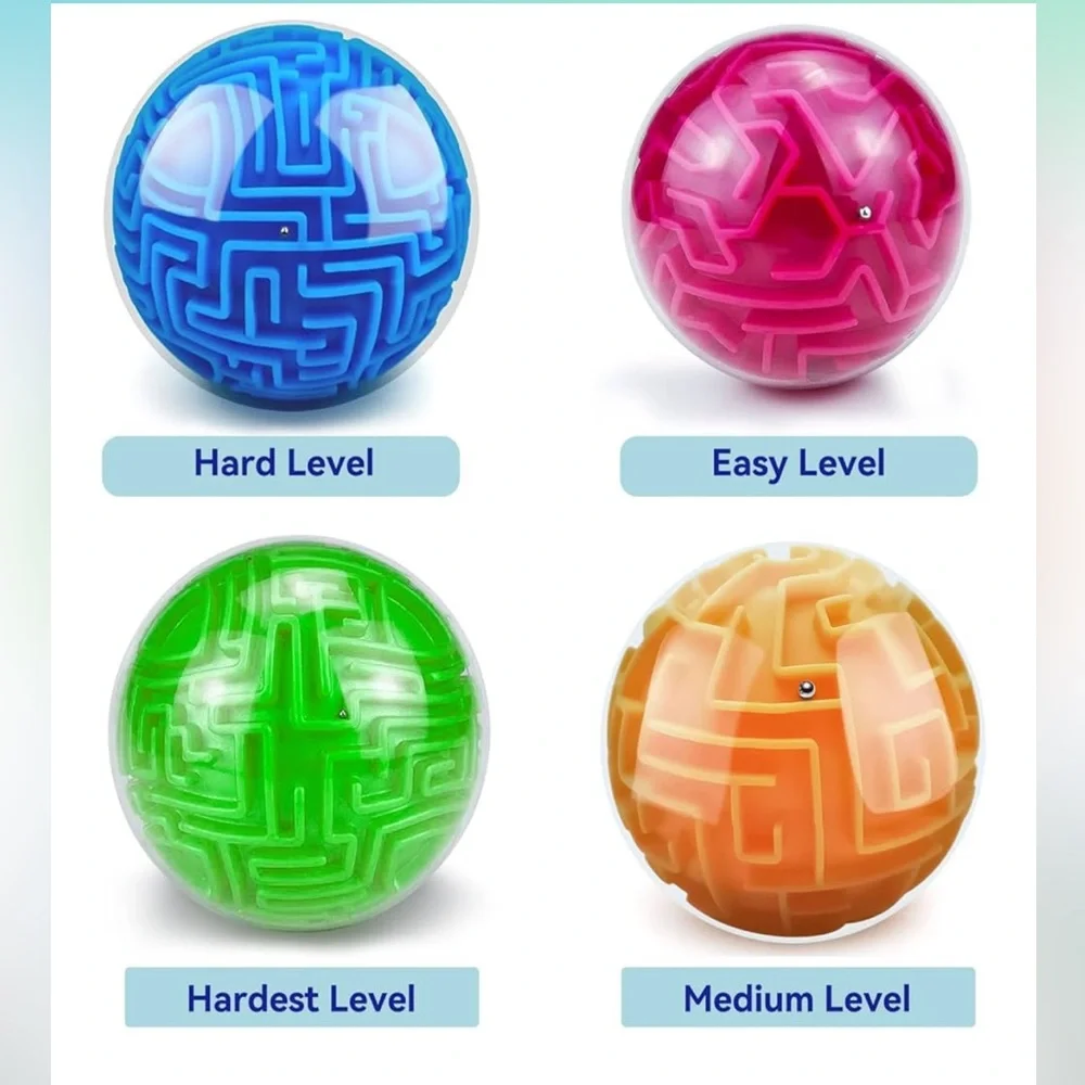 3D Maze Puzzle Balls Set of Two